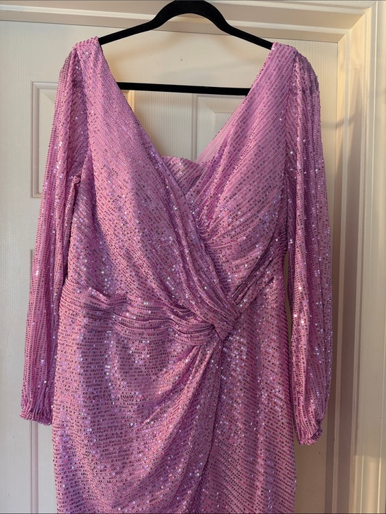 Dresses & Skirts - Lavender Sequin Draped Evening Gown